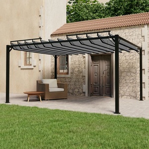 vidaXL, vidaXL Pavillon mit Lamellendach 3x4 m Anthrazit Stoff und Aluminium