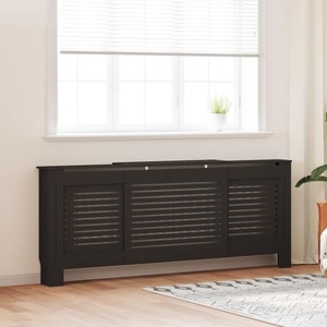 vidaXL, vidaXL MDF Heizkörperverkleidung Schwarz 205 cm, vidaXL MDF Heizkörperverkleidung Schwarz 205 cm
