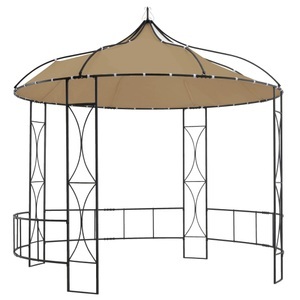 vidaXL, vidaXL Pavillon 300x290 cm Taupe Rund, vidaXL Pavillon 300x290 cm Taupe Rund