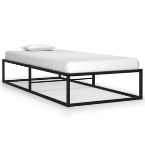 vidaXL, vidaXL Bettgestell Schwarz Metall 90x200 cm, vidaXL Bettgestell Schwarz Metall 90x200 cm