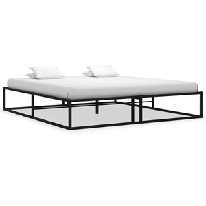 vidaXL, vidaXL Bettgestell Schwarz Metall 200x200 cm