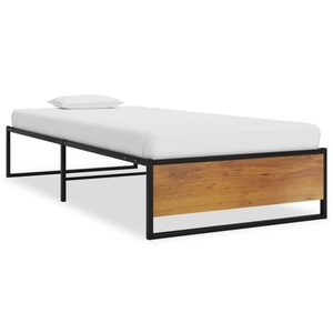 vidaXL, vidaXL Bettgestell Schwarz Metall 100x200 cm