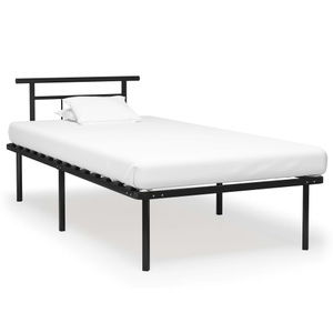 vidaXL, vidaXL Bettgestell Schwarz Metall 100x200 cm