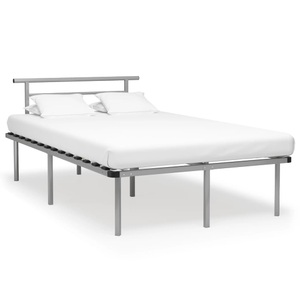 vidaXL, vidaXL Bettgestell Grau Metall 120x200 cm