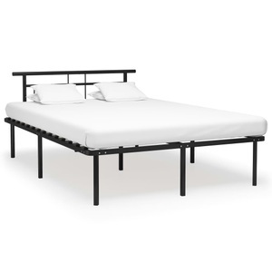 vidaXL, vidaXL Bettgestell Schwarz Metall 140x200 cm, vidaXL Bettgestell Schwarz Metall 140x200 cm