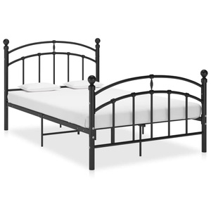 vidaXL, vidaXL Bettgestell Schwarz Metall 120x200 cm