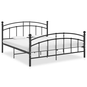 vidaXL, vidaXL Bettgestell Schwarz Metall 140x200 cm