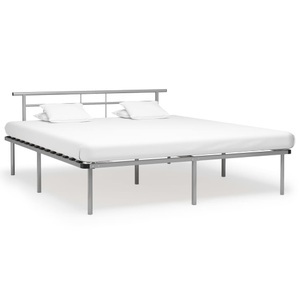 vidaXL, vidaXL Bettgestell Grau Metall 180x200 cm