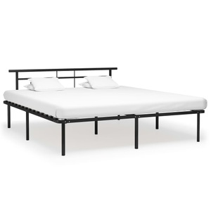 vidaXL, vidaXL Bettgestell Schwarz Metall 200x200 cm