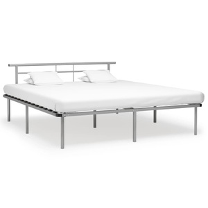 vidaXL, vidaXL Bettgestell Grau Metall 200x200 cm