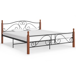 vidaXL, vidaXL Bettgestell Schwarz Metall 200x200 cm
