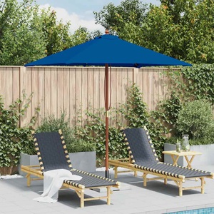 vidaXL, vidaXL Sonnenschirm mit Holzmast Blau 150x200 cm