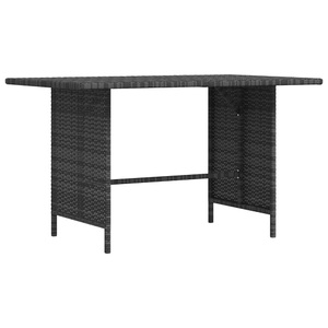 vidaXL, vidaXL Garten-Esstisch Grau 110x70x65 cm Poly Rattan