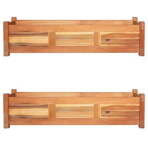vidaXL, vidaXL Garten-Hochbeete 2 Stk. Akazienholz 100x30x25 cm, vidaXL Garten-Hochbeete 2 Stk. Akazienholz 100x30x25 cm