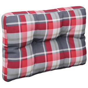 vidaXL, vidaXL Palettensofa-Kissen Rot Karomuster 50x40x12 cm, 