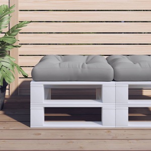 vidaXL, vidaXL Palettensofa-Kissen Grau 50x50x12 cm, 