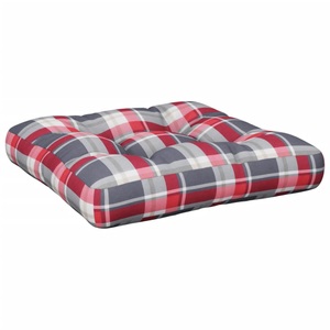 vidaXL, vidaXL Palettensofa-Kissen Rot Karomuster 50x50x12 cm, 