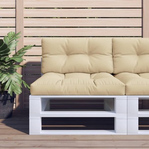 vidaXL, vidaXL Palettensofa-Kissen 2 Stk. Beige, 