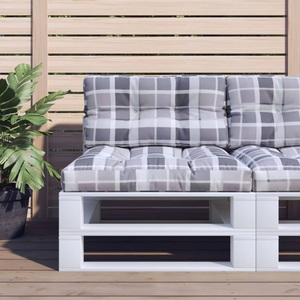 vidaXL, Palettensofa-Kissen 2 Stk. Karomuster Palettensofa-Kissen 2 Stk. Karomuster, 