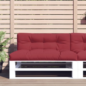vidaXL, vidaXL Palettensofa-Auflagen 2 Stk. Weinrot, 