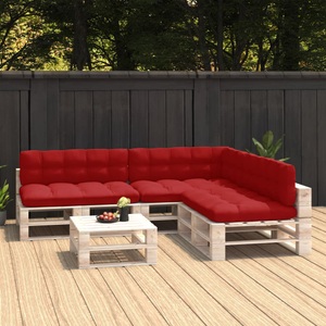 vidaXL, vidaXL Palettensofa-Auflagen 7 Stk. Rot