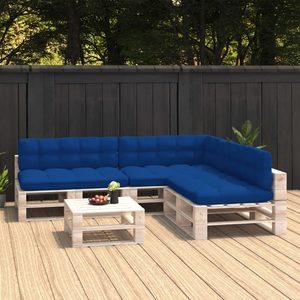 vidaXL, vidaXL Palettensofa-Auflagen 7 Stk. Königsblau, vidaXL Palettensofa-Auflagen 7 Stk. Königsblau