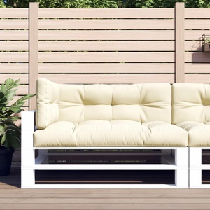 vidaXL, vidaXL Palettensofa-Auflagen 3 Stk. Creme, vidaXL Palettenkissen 3-tlg. Creme Stoff