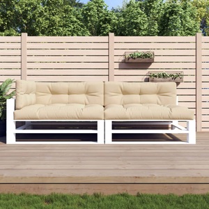 vidaXL, vidaXL Palettensofa-Auflagen 5 Stk. Beige, vidaXL Palettenkissen 5-tlg. Beige Stoff