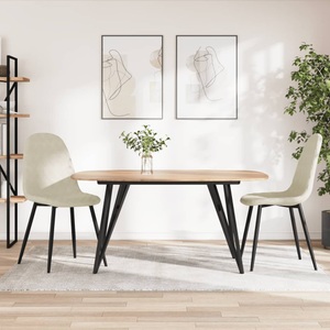 vidaXL, vidaXL Esszimmerstühle 2 Stk. Cremeweiß Samt, 