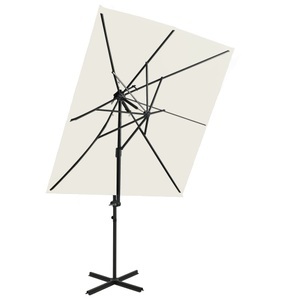 vidaXL, vidaXL Ampelschirm mit Lüftung Sandfarben 250x250 cm