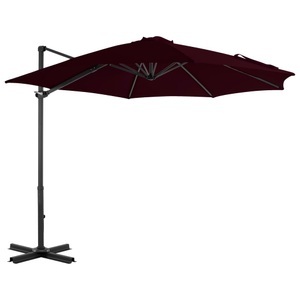 vidaXL, vidaXL Ampelschirm mit Aluminium-Mast Rot 300 cm, vidaXL Ampelschirm mit Aluminium-Mast 300 cm Rot