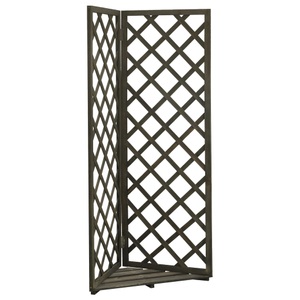 vidaXL, vidaXL Eck-Spalier Grau 50x50x145 cm Massivholz Tanne, 