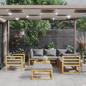 vidaXL, vidaXL 8-tlg. Garten-Lounge-Set mit Auflagen Massivholz Akazie, 
