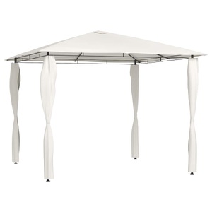 vidaXL, vidaXL Pavillon mit Seitenwand 3x3x2,6 m Creme 160 g/m²