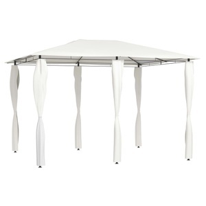vidaXL, vidaXL Pavillon mit Seitenwand 3x4x2,6 m Creme 160 g/m²