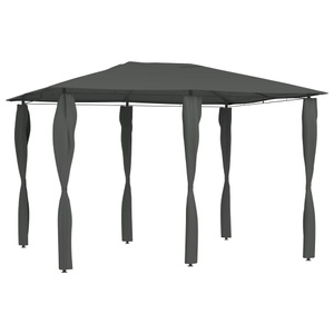 vidaXL, vidaXL Pavillon mit Pfostenabdeckungen 3x4x2,6 m Anthrazit 160 g/m², vidaXL Pavillon mit Pfostenabdeckungen 3x4x2,6 m Anthrazit 160 g/m²