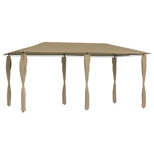 vidaXL, vidaXL Pavillon mit Seitenwand 3x6x2,6 m Taupe 160 g/m², vidaXL Pavillon mit Pfostenverkleidung 2,98x5,3x2,59 m Taupe 160 g/m²