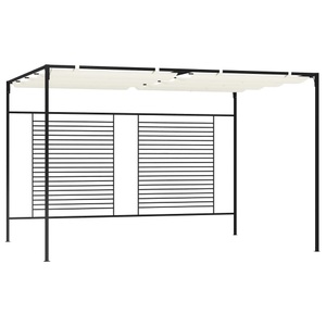 vidaXL, vidaXL Pavillon mit Ausziehbarem Dach 3x4x2,3 m Cremeweiß 180 g/m²
