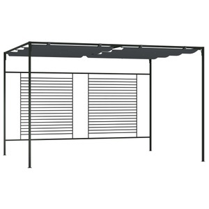 vidaXL, vidaXL Pavillon mit Ausziehbarem Dach 4x3x2,3 m Anthrazit 180 g/m², vidaXL Pavillon mit Ausziehbarem Dach 4x3x2,3 m Anthrazit 180 g/m²