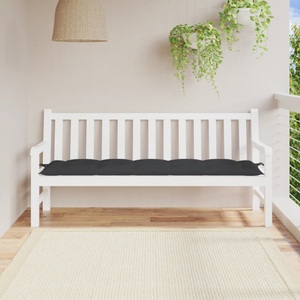 vidaXL, vidaXL Gartenbank-Auflage Schwarz 180x50x7 cm Stoff