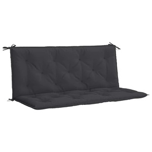 vidaXL, vidaXL Auflage für Hollywoodschaukel Schwarz 120 cm Stoff, vidaXL Gartenbank-Auflagen 2 Stk. Schwarz 120x50x7 cm Oxford-Gewebe