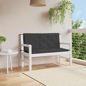 vidaXL, vidaXL Auflage für Hollywoodschaukel Schwarz 120 cm Stoff, vidaXL Gartenbank-Auflagen 2 Stk. Schwarz 120x50x7 cm Oxford-Gewebe