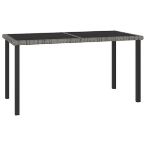 vidaXL, vidaXL Garten-Esstisch Grau 140x70x73 cm Poly Rattan