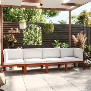 vidaXL, vidaXL 4-Sitzer-Gartensofa mit Kissen Massivholz Akazie, vidaXL 4-Sitzer-Gartensofa mit Kissen Massivholz Akazie