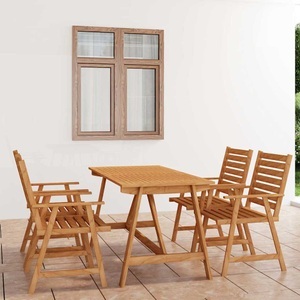 vidaXL, vidaXL 5-tlg. Garten-Essgruppe Massivholz Akazie