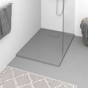 vidaXL, vidaXL Duschwanne SMC Grau 100x70 cm, vidaXL Duschwanne SMC Grau 100x70 cm