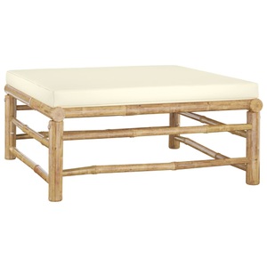 vidaXL, vidaXL 6-tlg. Garten-Lounge-Set mit Cremeweißen Kissen Bambus, 