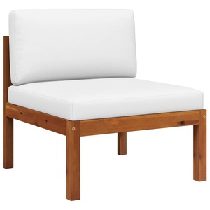 vidaXL, vidaXL Garten-Mittelsofa mit Auflagen Massivholz Akazie