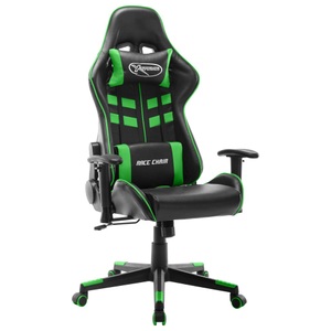 vidaXL, vidaXL Gaming-Stuhl Schwarz und Grün Kunstleder
