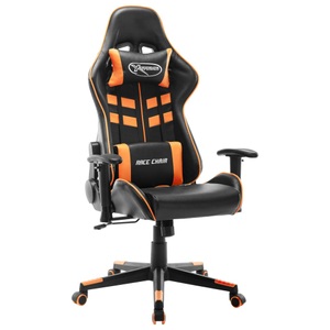 vidaXL, vidaXL Gaming-Stuhl Schwarz und Orange Kunstleder